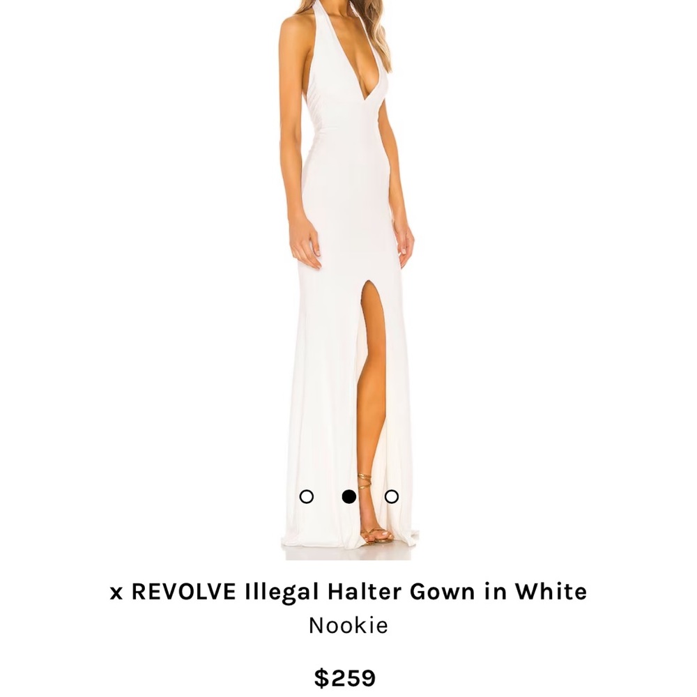 x REVOLVE Illegal Halter Gown in White